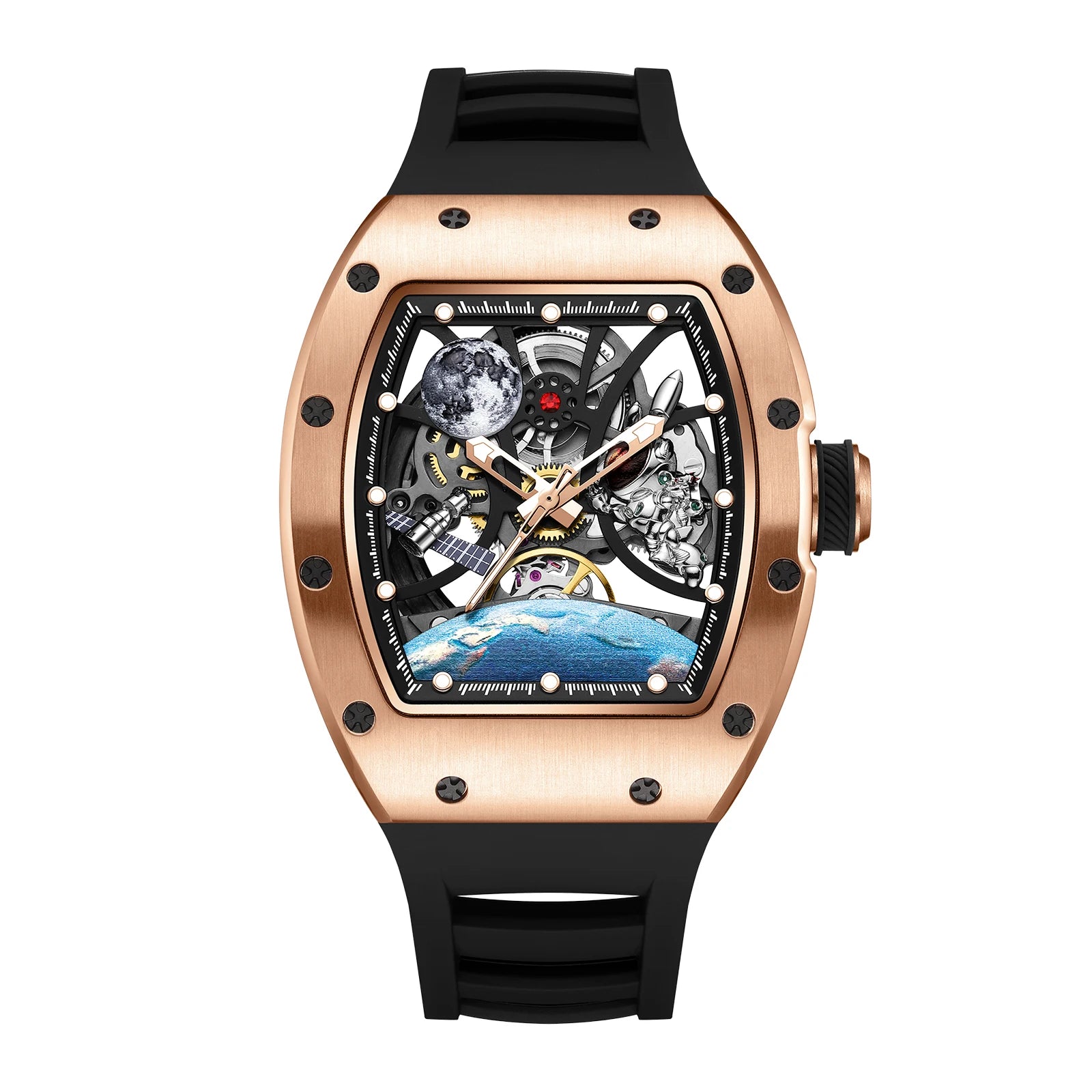 2025 Automatic Movement Mechanical Wrist Watches Men Hollow Design Waterproof Watch High Quality Custom Logo Automatic Watches
