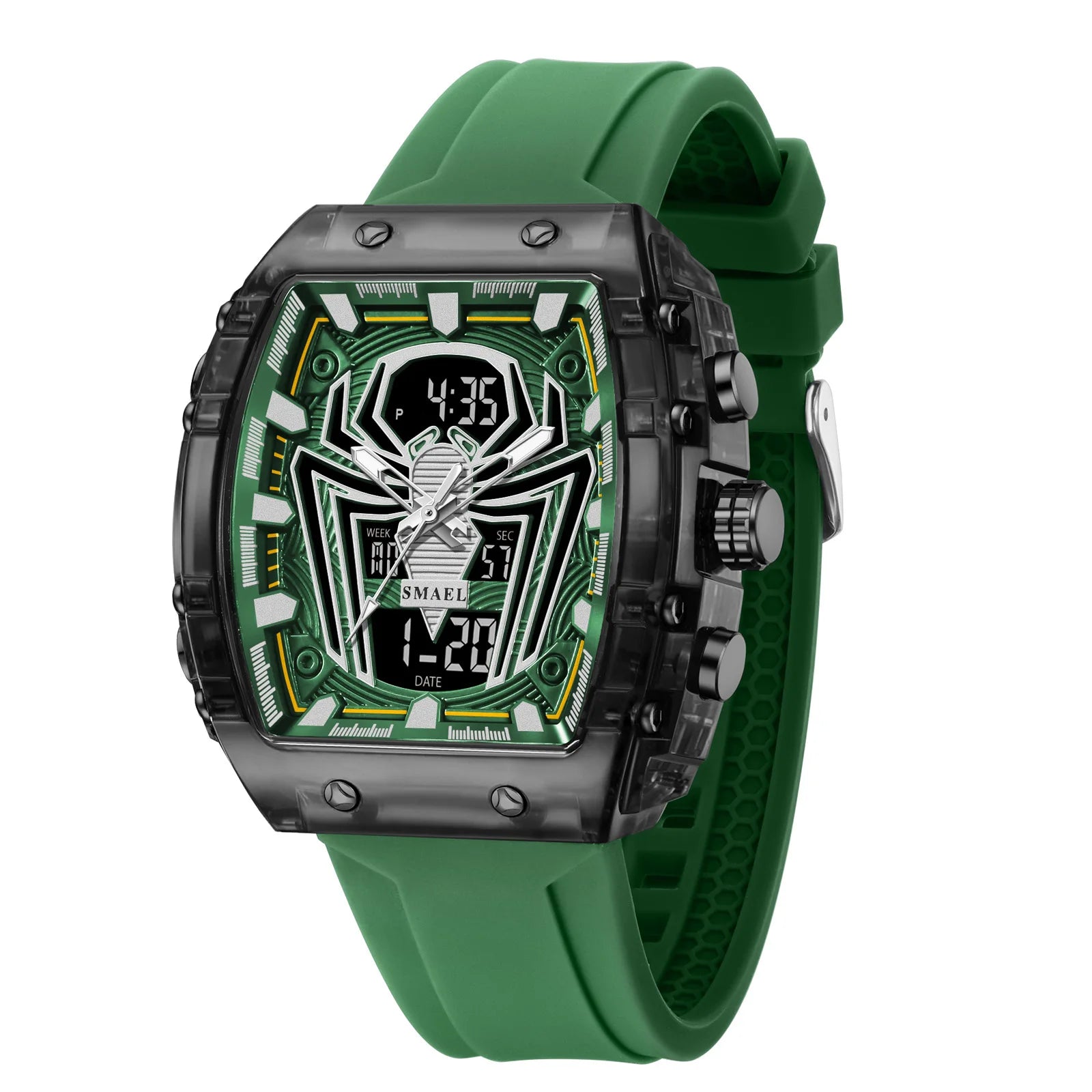2025 Fashion Men Watches Rectangle Sport Watches Digital 8116 Dual Time Watches 50m Waterproof Electronic Men's Wrist Watches
