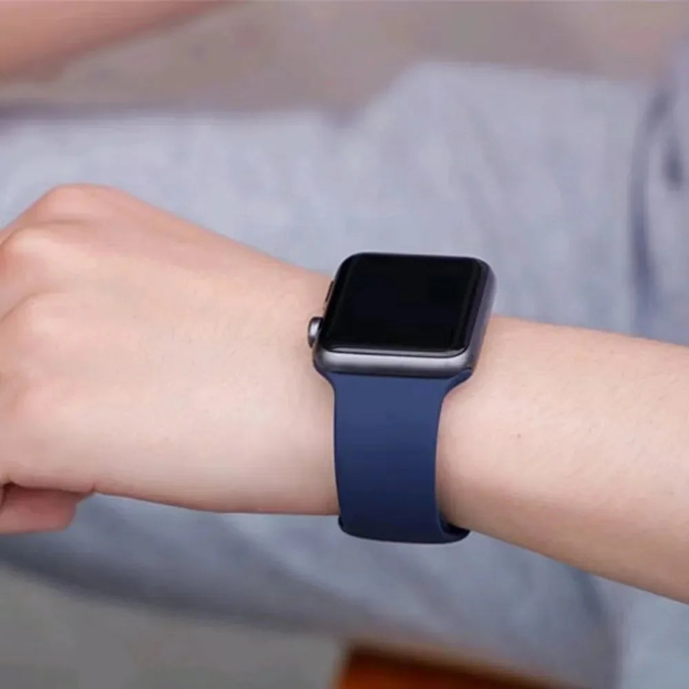 Sports Silicone Strap For Apple Watch Band Ultra 49mm 46mm 45mm 44mm 42mm 41mm 40mm Watchband for iWatch 11 10 9 8 7 6 5 4 SE