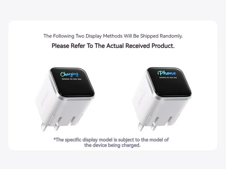 Original Choice A121D Anker Nano Smart 45W Type C Charger Fast Charging Foldable Plug USB C Charger Block Screen Display