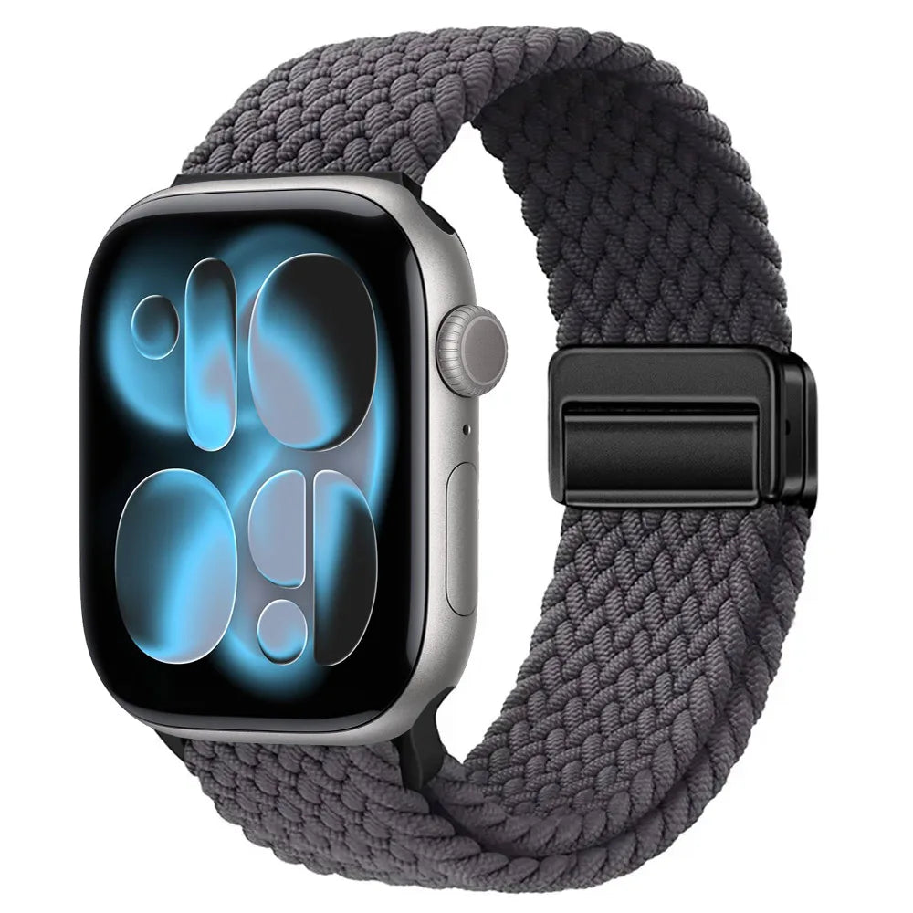 Nylon Loop Strap for Apple Watch 11 10 9 8 7 46mm 42mm 45mm 41mm Ultra 3 2 1 49mm Magnetic Braided  IWatch 6 5 4 SE3 Accessories