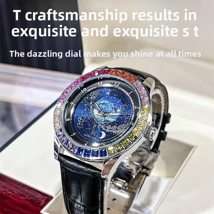 Stainless Steel New Starry Sky Series Luminous Waterproof Self-Wind Automatic Mechanical Watch for Men