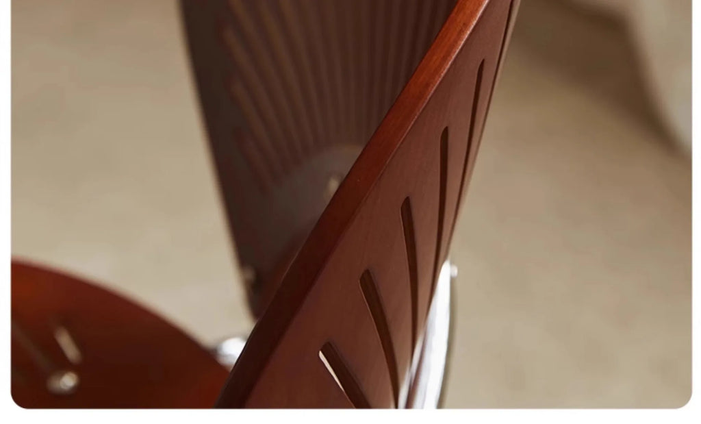Retro Mid Century Solid Wood Shell Chair Simple Backrest Dining Tea Chair Luxury Home Furniture