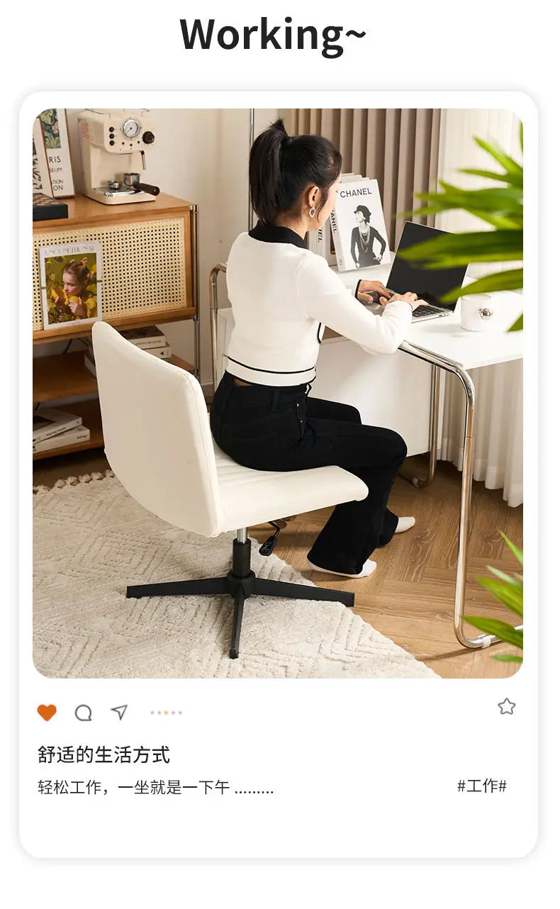 Swivel lift chair comfortable Cotton backrest sedentary home bedroom dormitory computer work office gaming chair