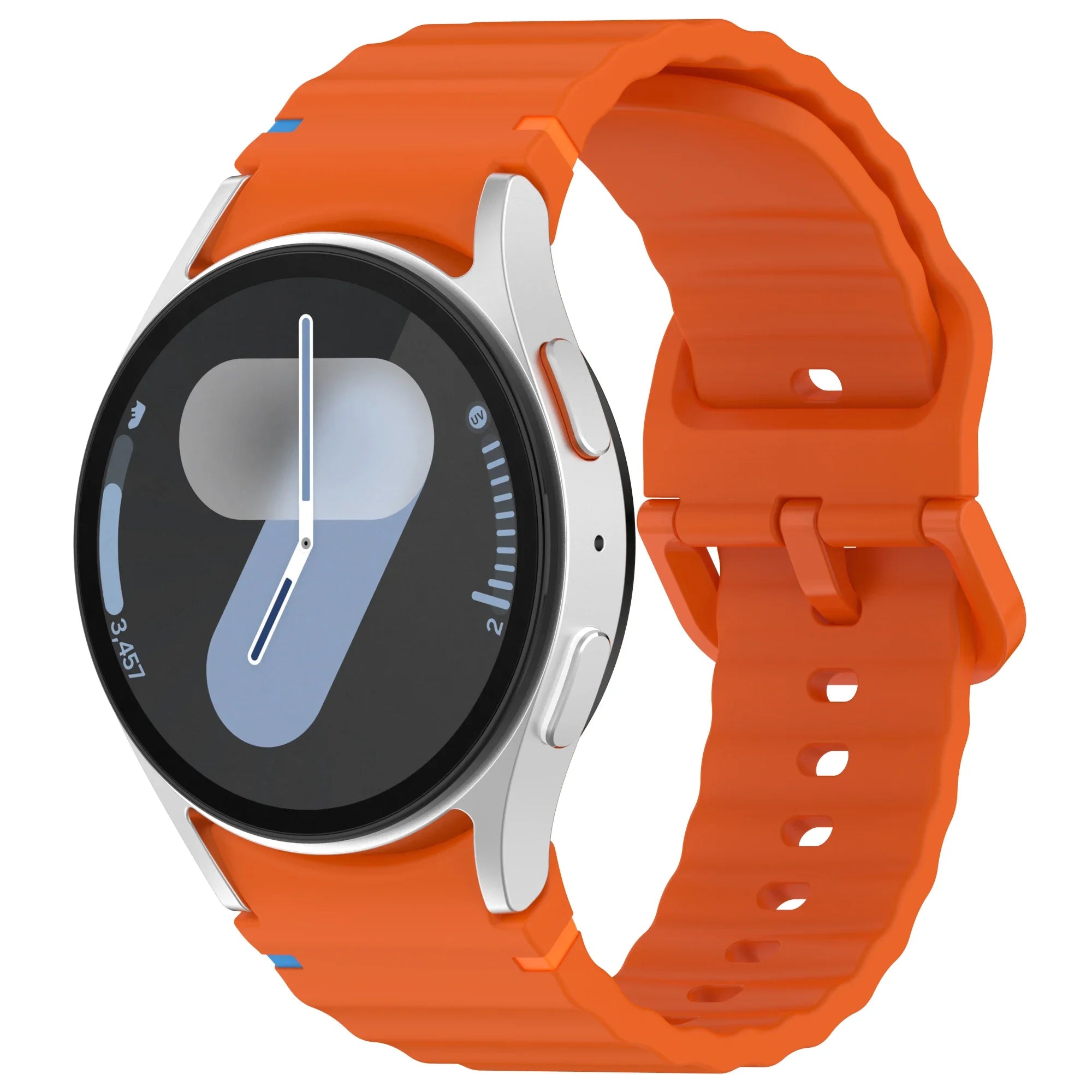 Official Silicone Strap for Samsung Galaxy Watch 7/FE/6/5/4 44mm 40mm 5 Pro Wave Bracelet for Watch 6 4 Classic 46mm 42mm Band