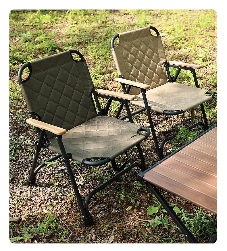 Outdoor camping double folding chair  camping leisure chair Aluminum alloy folding chair