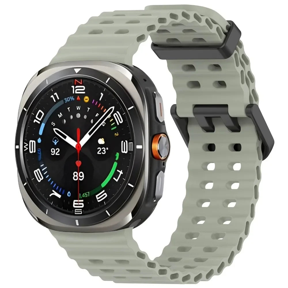 Two-color Silicone Strap for Samsung Galaxy Watch Ultra 47mm Ocean Original Official Wristband Galaxy Watch 8-7 Ultra 47mm Belt