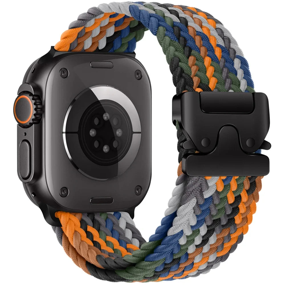 nylon Braided Strap For Apple Watch Band Ultra 3/2/1 49mm parachute Buckle 11 10 46mm 42mm 9 8 7 45/41mm iWatch 6 5 SE3 44/40mm
