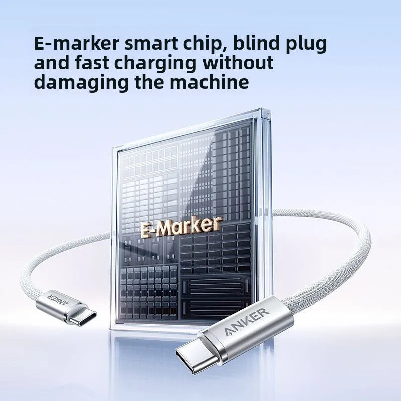 ANKER 140W Data Cable Typec Charging Cable Double Headed PD3.1 Suitable for Apple 17 Huawei MacBook