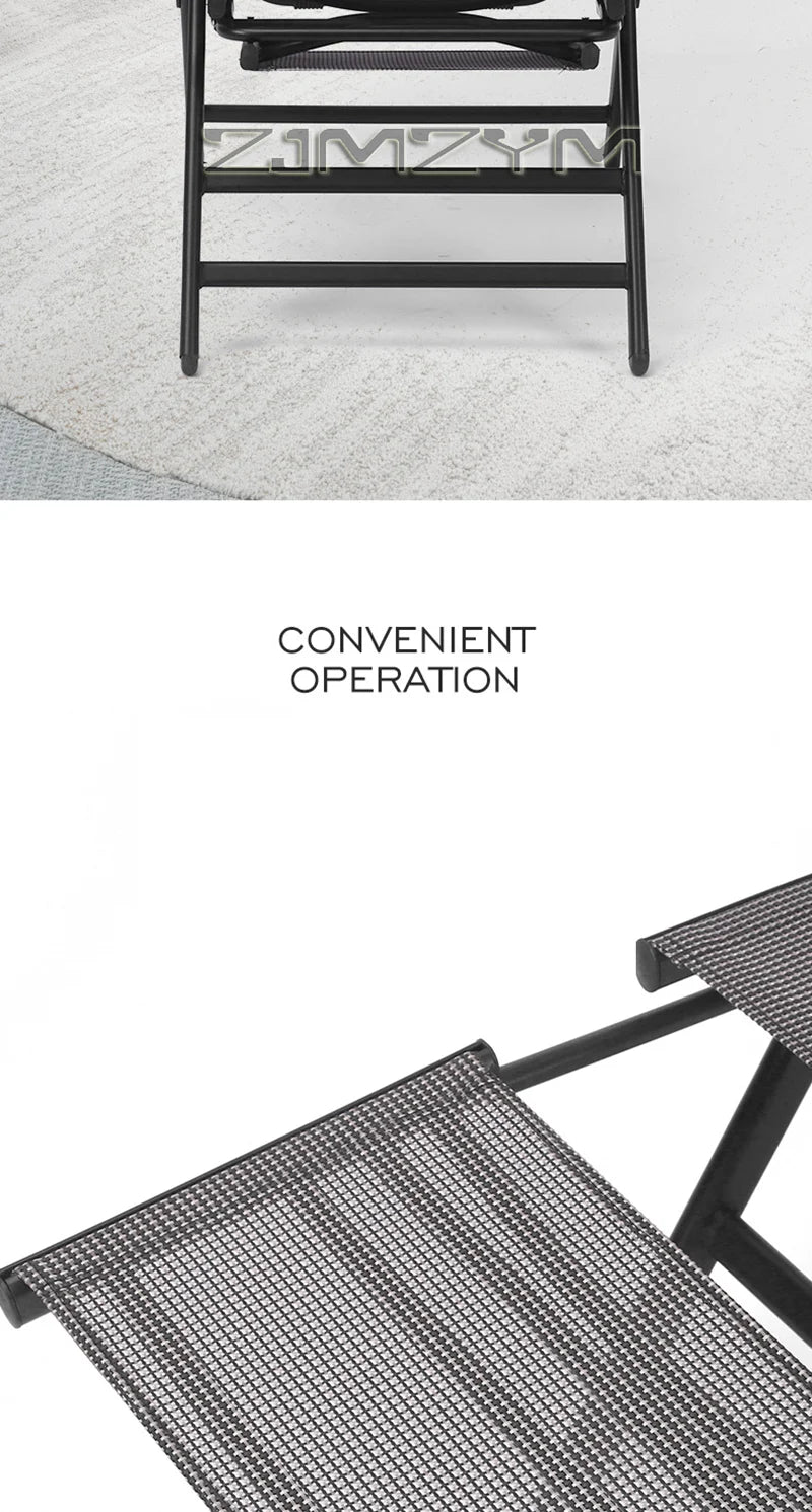 Portable Folding Beach Chair Outdoor Garden Camp Recliner Furniture for Courtyard Open Air，Telescopic Pedal Stools，Pedal stool