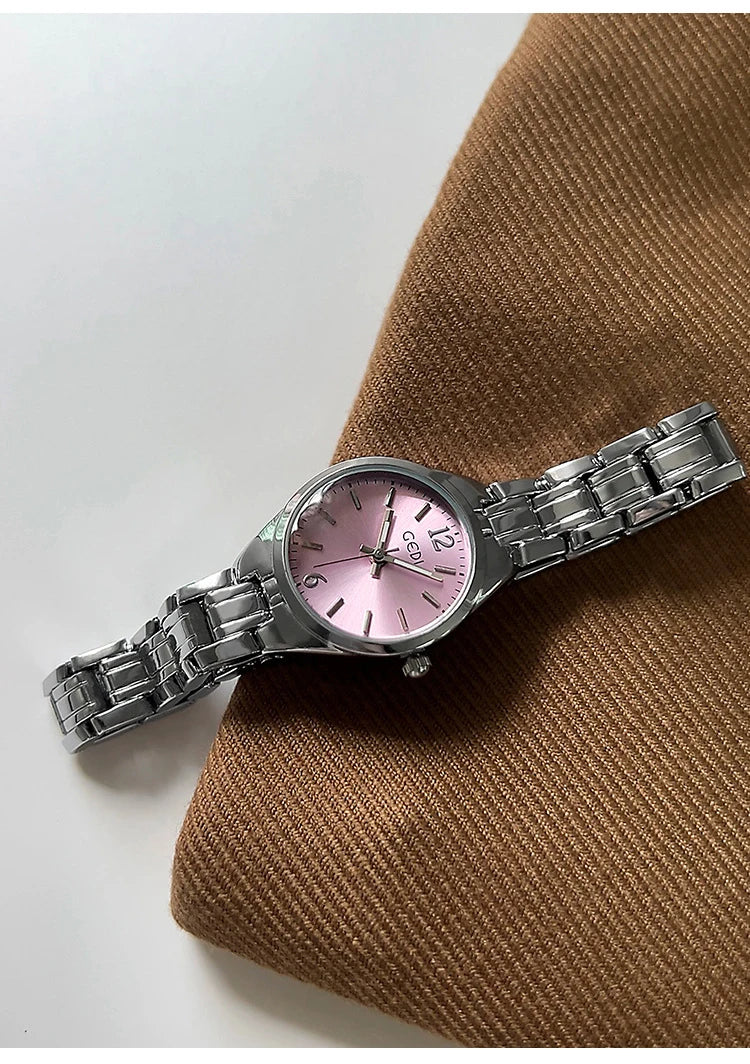 GEDI Small Watch for Women Silver Light Luxury Elegant Waterproof Quartz Watches Ladies Wristwatches Fashion Casual Simple