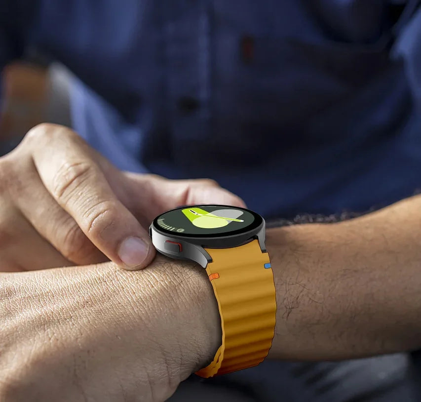 New Official Silicone Strap For Samsung Galaxy Watch 6 4 Classic 47mm 46mm 43/42mm Watchband Galaxy Watch 7 6 5 4 40mm 44mm Belt
