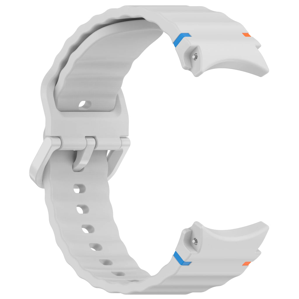 Official Silicone Strap for Samsung Galaxy Watch 7/FE/6/5/4 44mm 40mm 5 Pro Wave Bracelet for Watch 6 4 Classic 46mm 42mm Band