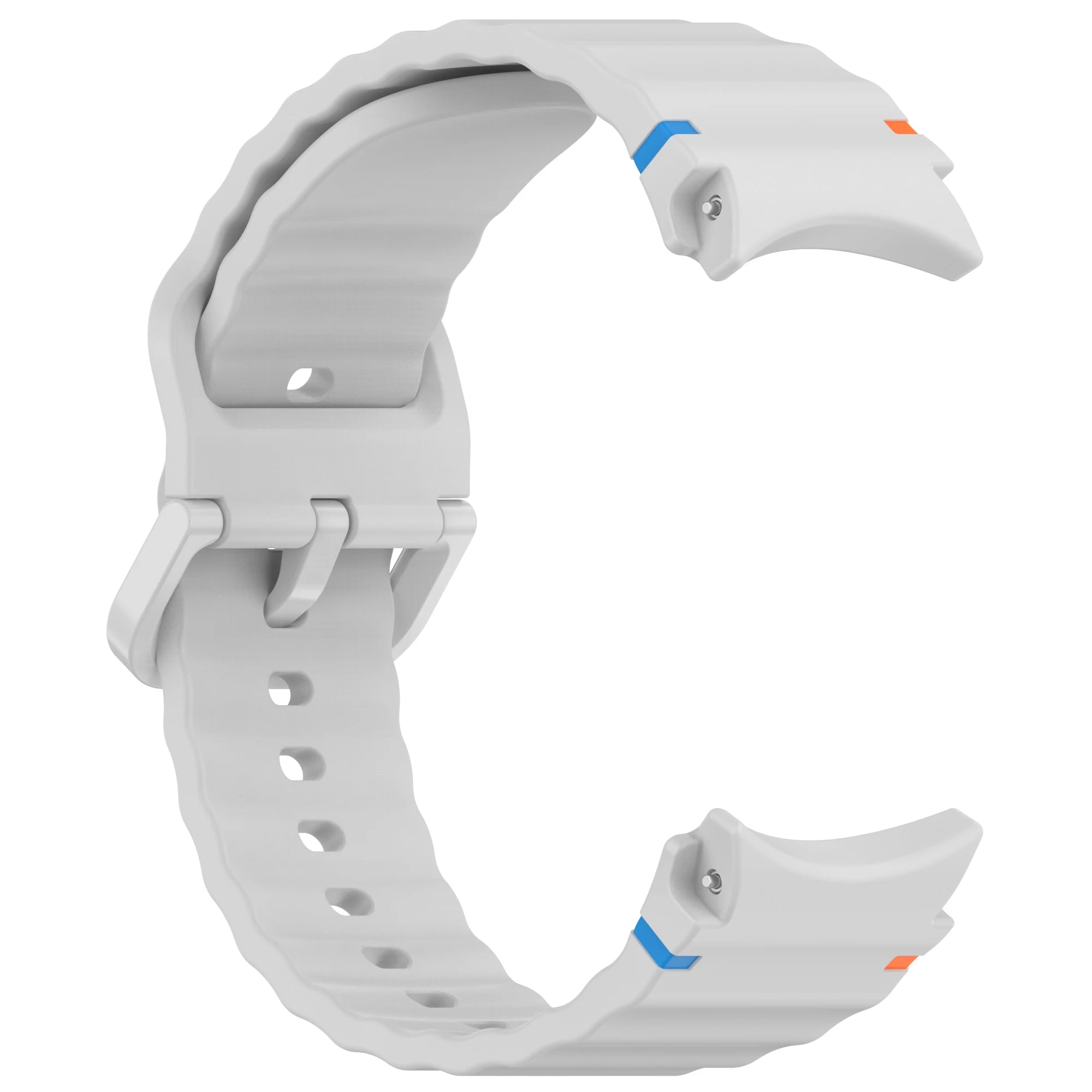 Official Silicone Strap for Samsung Galaxy Watch 7/FE/6/5/4 44mm 40mm 5 Pro Wave Bracelet for Watch 6 4 Classic 46mm 42mm Band