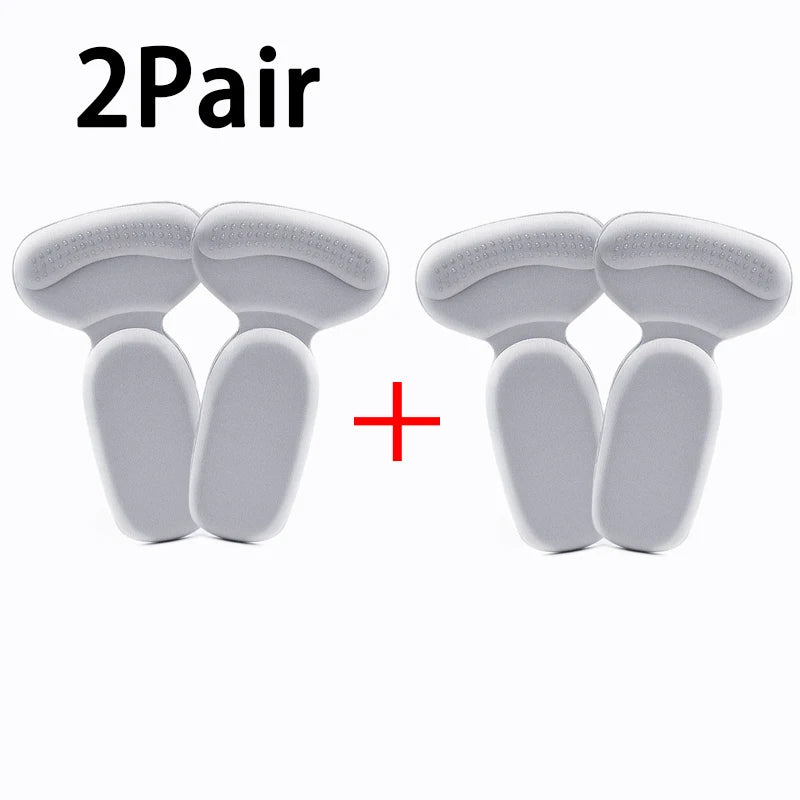 NewT-Shape Foam Heel Stickers Heel Protectors High Heel Insoles Flat Heel Insoles Shoe Adjusters Women's Half Insoles 2pcs/4pcs