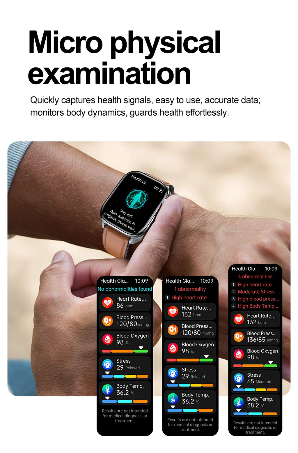 2026 New AI Health Care Accurate detection ECG SmartWatch Blood Pressure lipids Uric Acid Analysis Bluetooth Call Smart Watches