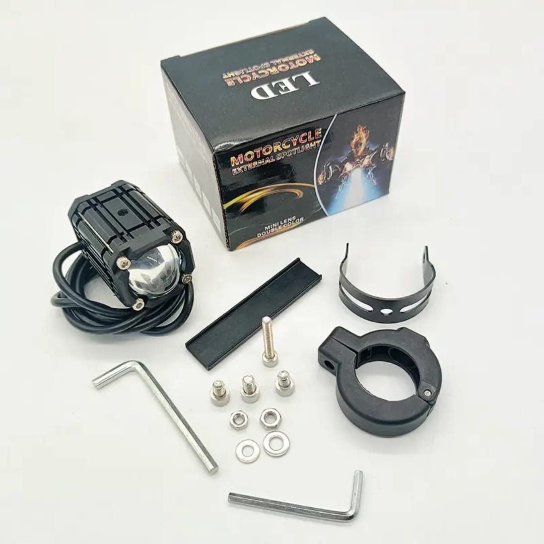 Hot-selling Red Angel Eye Motorcycle Spot Light Strobe Mini Driving Light Aluminum Fog Lights Project