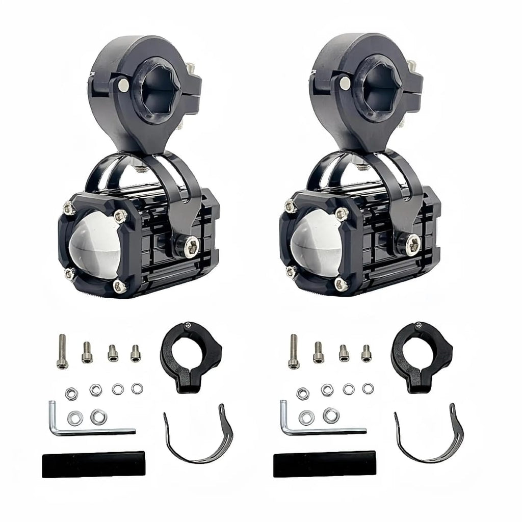 Hot-selling Red Angel Eye Motorcycle Spot Light Strobe Mini Driving Light Aluminum Fog Lights Project