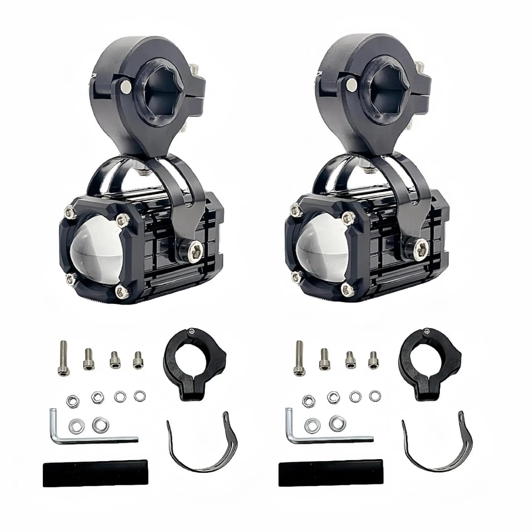 Hot-selling Red Angel Eye Motorcycle Spot Light Strobe Mini Driving Light Aluminum Fog Lights Project