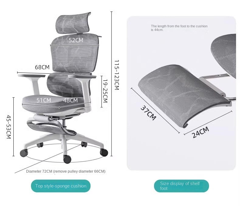 UVR Office Chair Ergonomic Design Armchair Recliner Chair Sedentary Comfort Breathable Mesh Staff Chair Game Athletics Chair