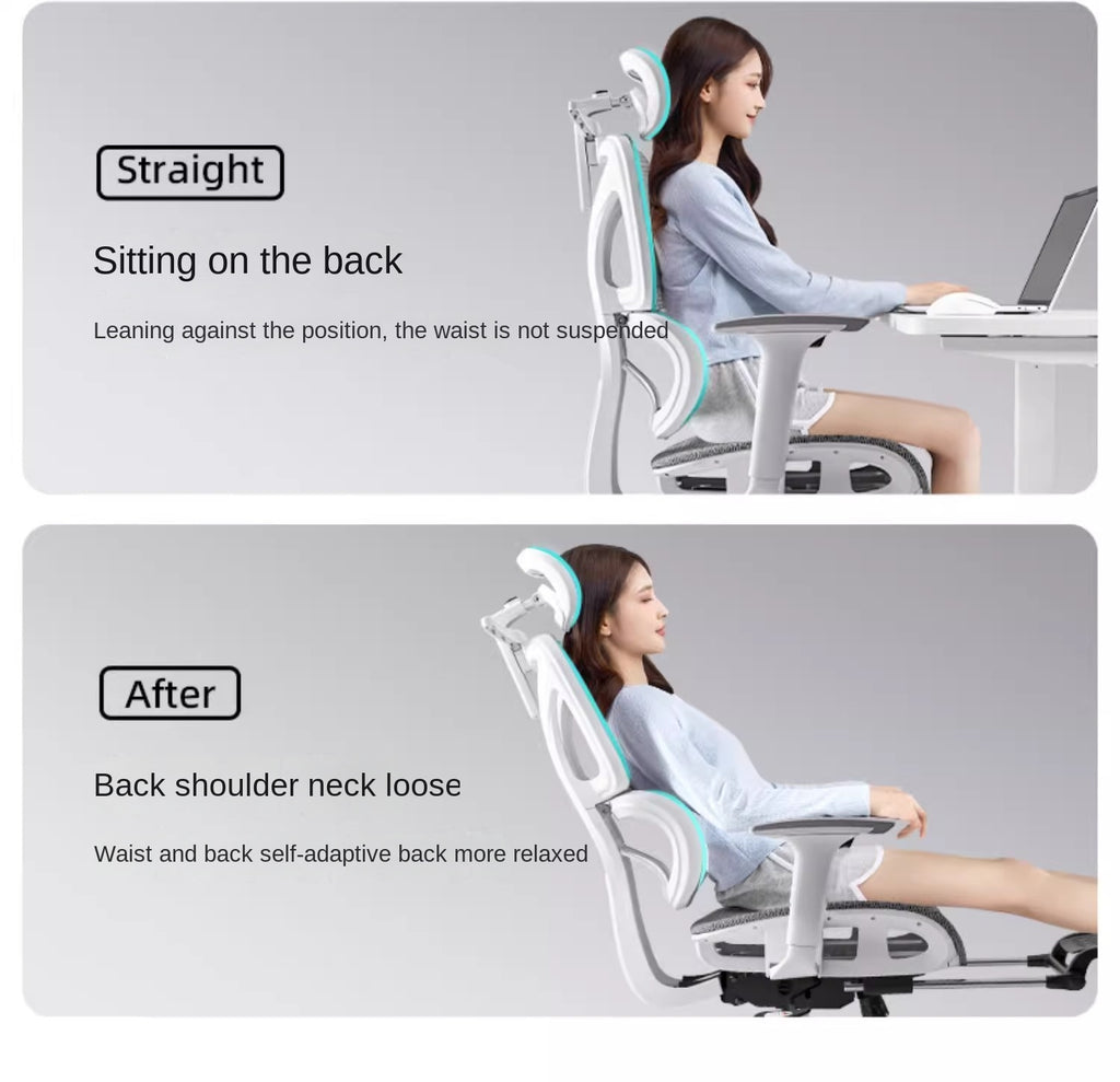 UVR Office Chair Ergonomic Design Armchair Recliner Chair Sedentary Comfort Breathable Mesh Staff Chair Game Athletics Chair