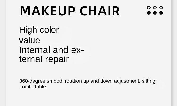 UVRLiving Room Chair Home Bedroom Girls Dresser Makeup Chair Computer Office Chair  Light Luxury Lift Swivel Backrest Chair