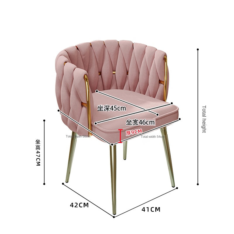 UVRLiving Room Chair Home Bedroom Girls Dresser Makeup Chair Computer Office Chair  Light Luxury Lift Swivel Backrest Chair